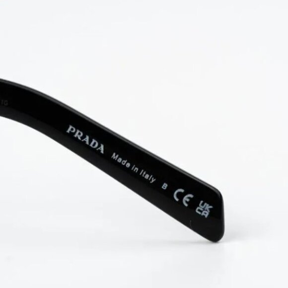 NEW Prada PR09ZS 16K30L Black Pink Unisex Rectangle Sunglasses PR 09ZS - Picture 7 of 10